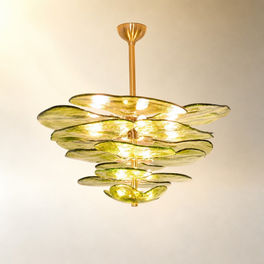 Petals Gold Murano Chandelier