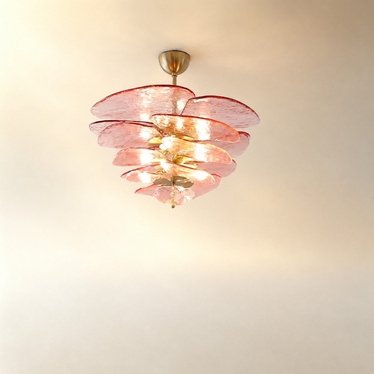 Petals Gold Murano Chandelier