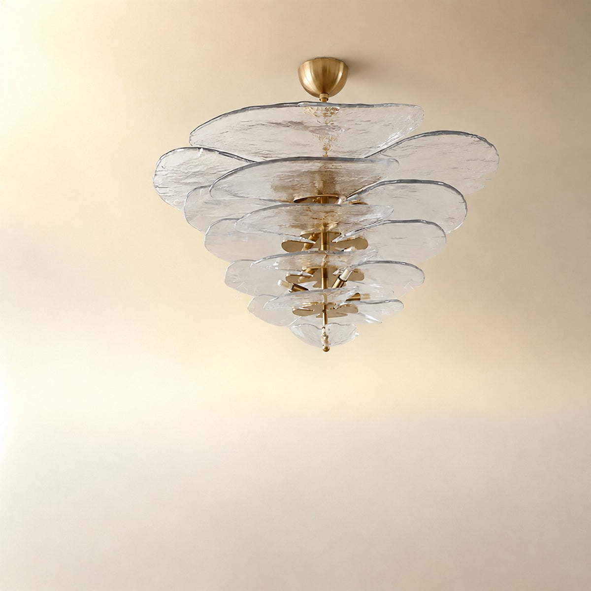 Petals Gold Murano Chandelier