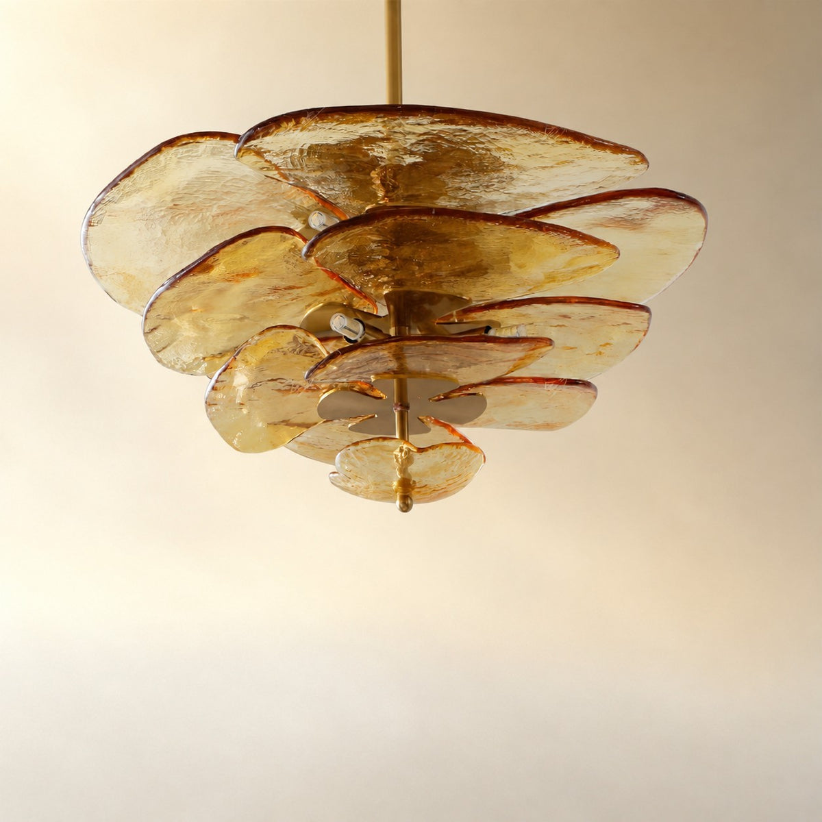 Petals Gold Murano Chandelier