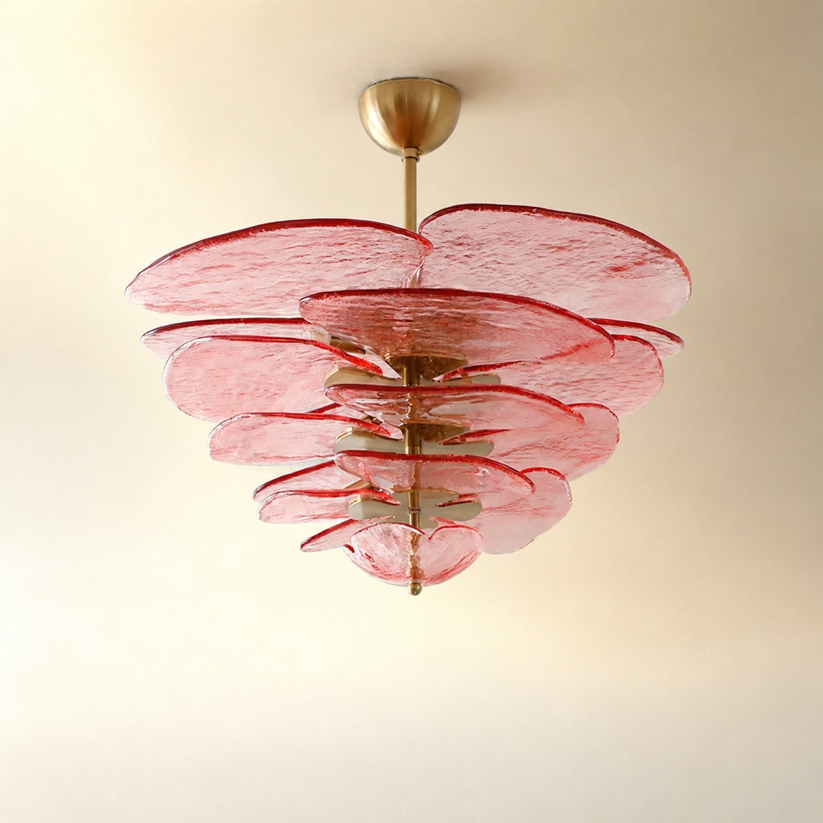 Petals Gold Murano Chandelier