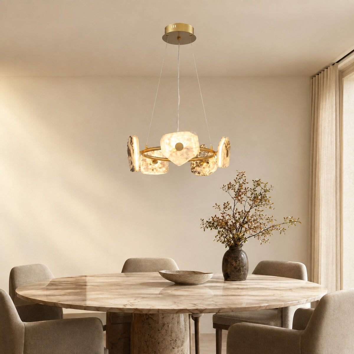 Petra Modern Natrual Stone Pendant Light