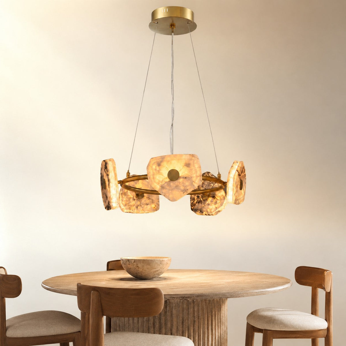 Petra Modern Natrual Stone Pendant Light