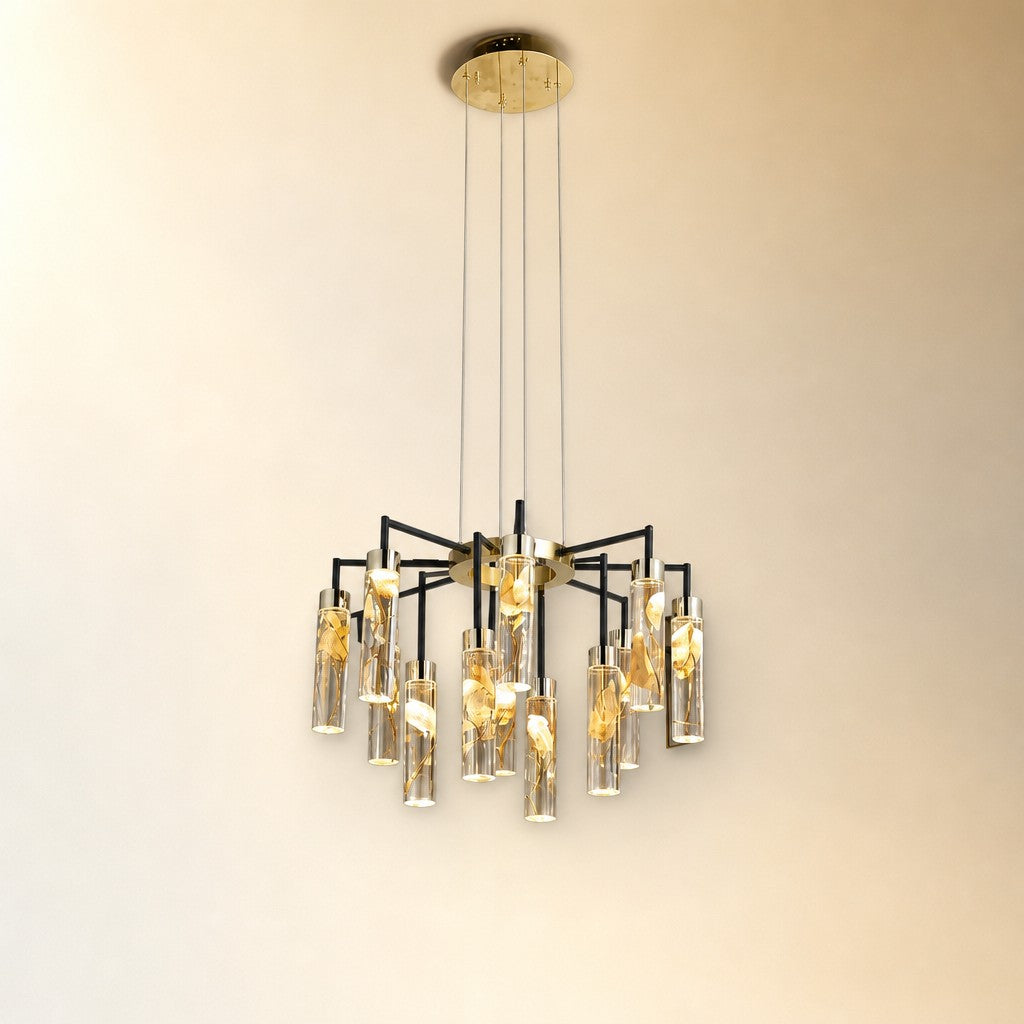 Phoenix Tree Modern Sculptural Ring Chandelier