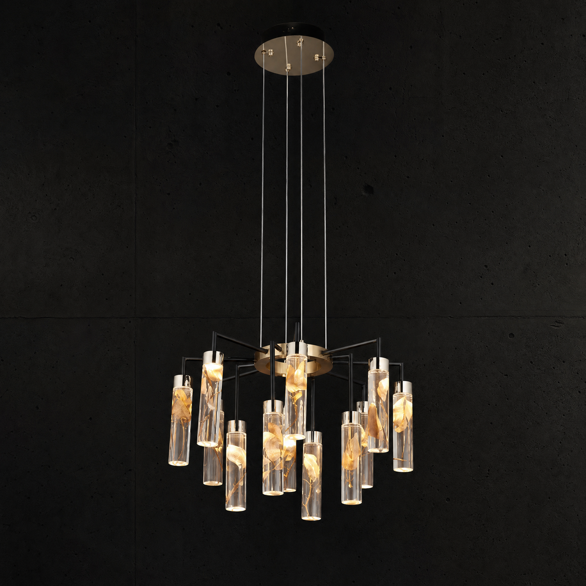 Phoenix Tree Modern Sculptural Ring Chandelier