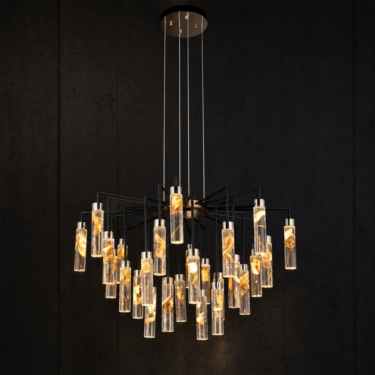 Phoenix Tree Modern Sculptural Ring Chandelier