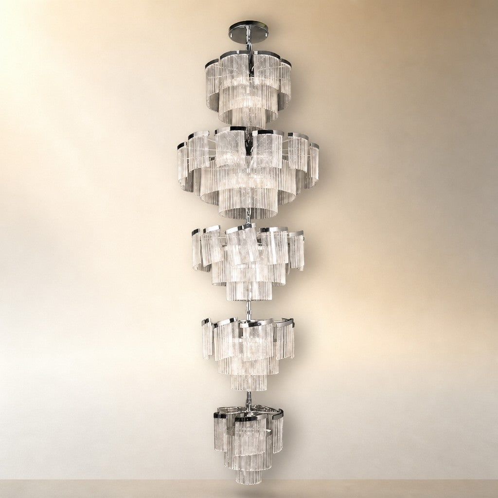 Prismata Crystal Modern Sculptural Ring Chandelier