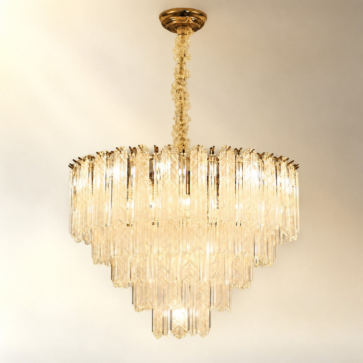 Quadro Glass Rod Chandelier