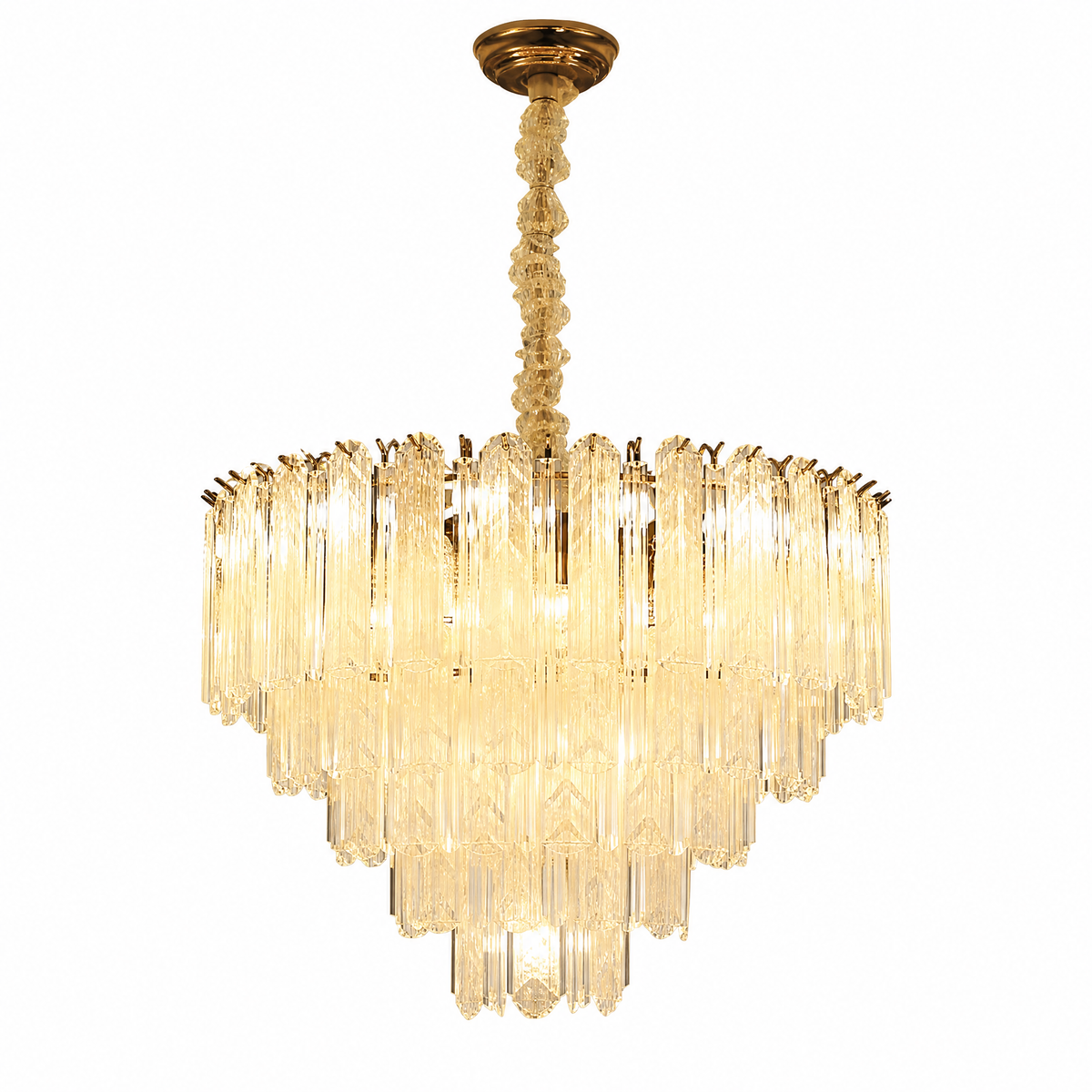 Quadro Glass Rod Chandelier