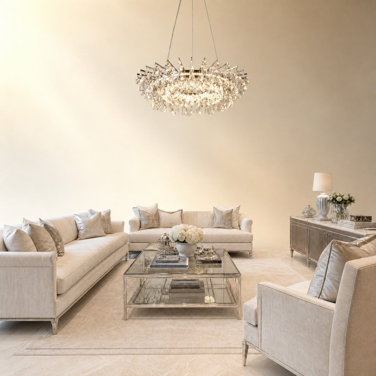 Quenvan Round Crystal Chandelier