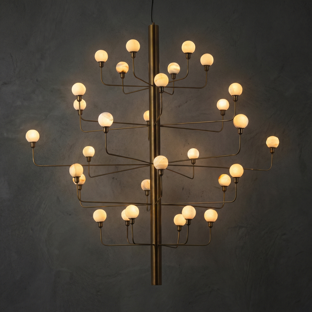 Aelis Alabaster Foyer Large Chandelier