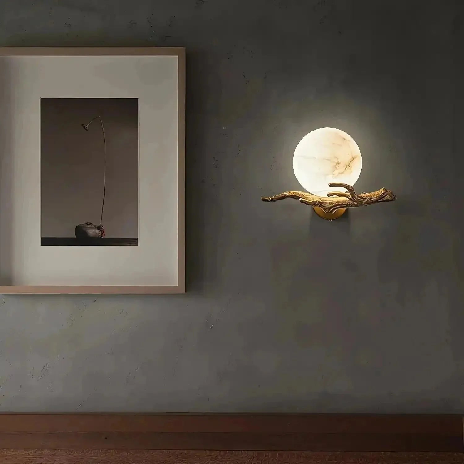 Retro Twigs Alabaster Wall Lamp - Dia 11.8″(30cm) x H 7.9″(20cm)Blushlighting
