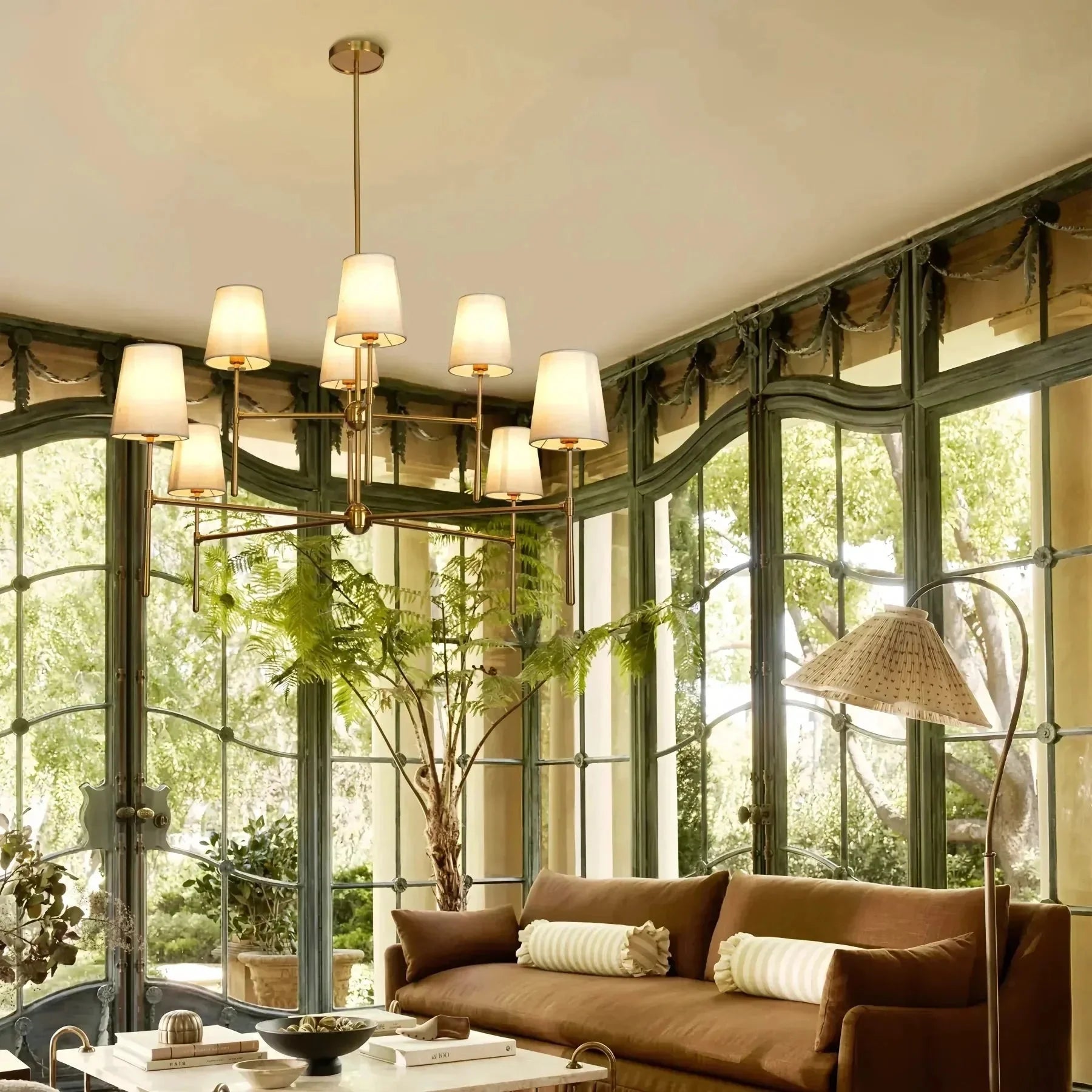 Rhodas 2 - Tier Round Chandelier - Customized 60''BrassBlushlighting