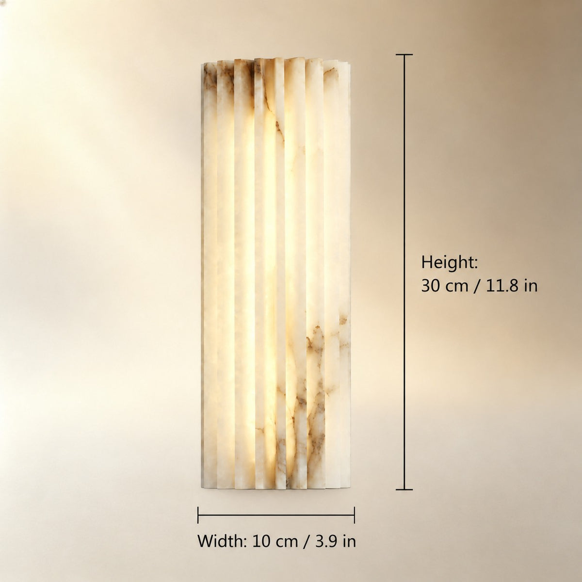 Ribelle Fluted Alabaster Wall Sconce