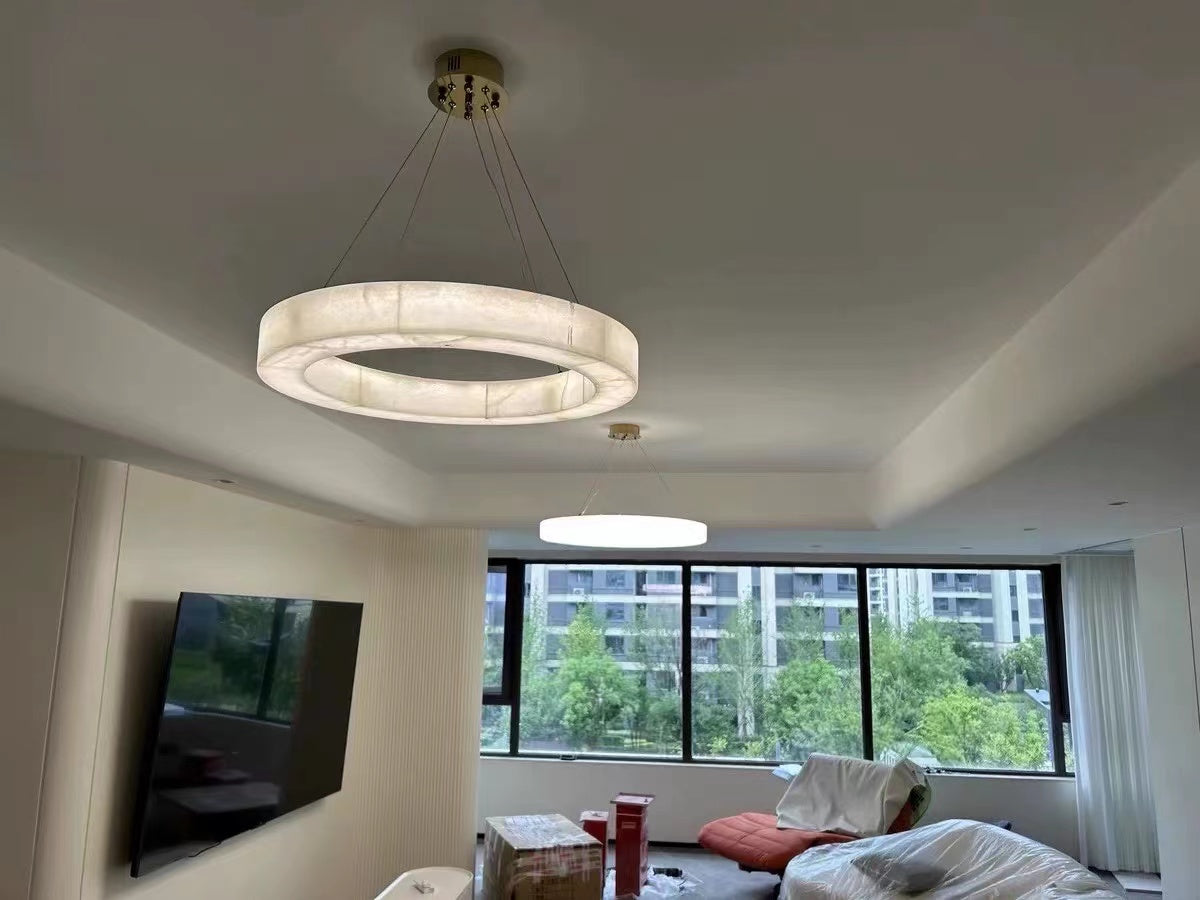 Culoud Real Alabaster Ring Chandelier