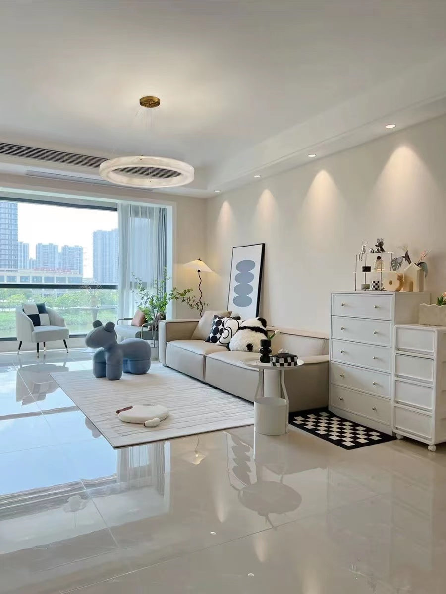 Culoud Real Alabaster Ring Chandelier