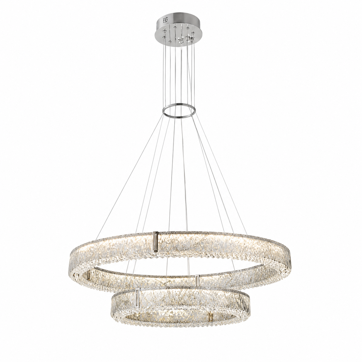 Roccia Stone Crystal Duo Chandelier