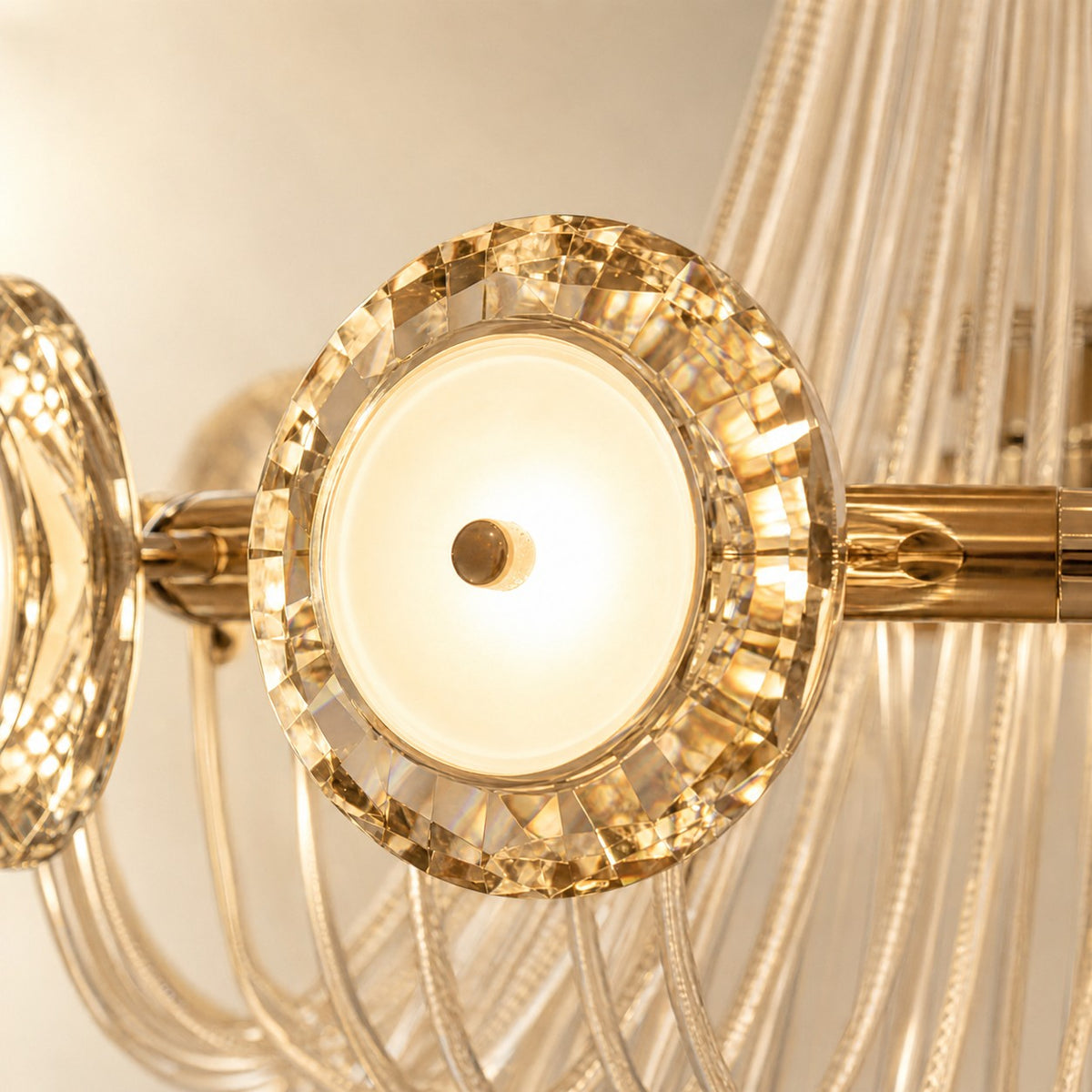 Rococo Dream Modern Sculptural Ring Chandelier