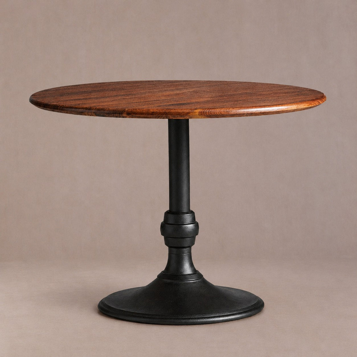 Round Bistro Table with Cast Iron Base