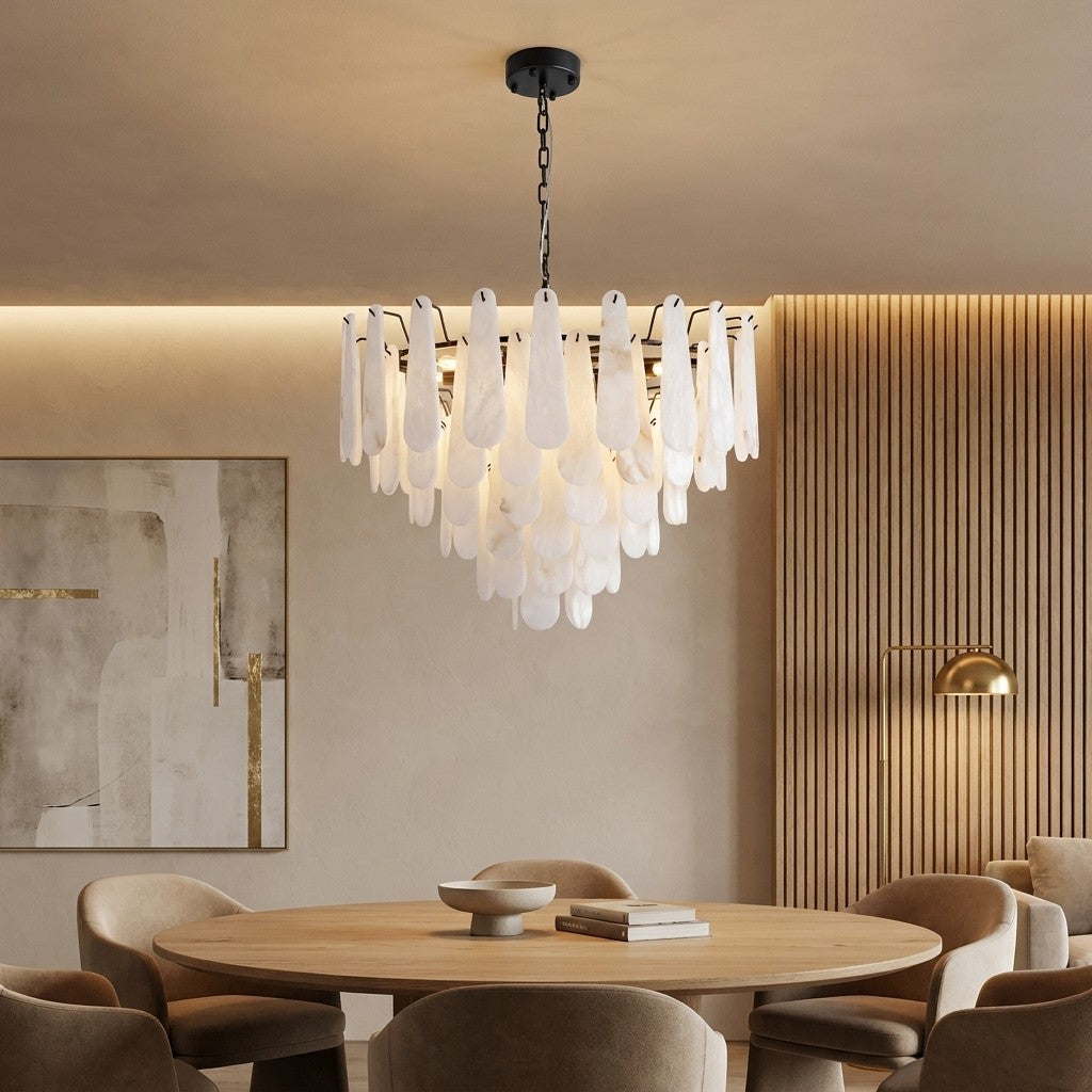 Modern Marble Round Chandelier