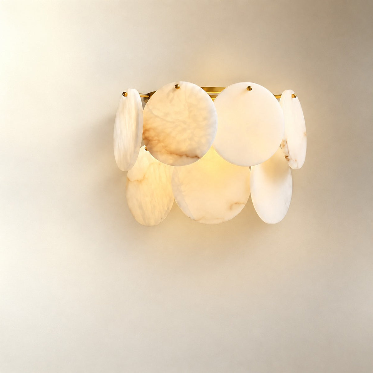 Solara French Art Deco Spanish Alabaster Wall Sconce