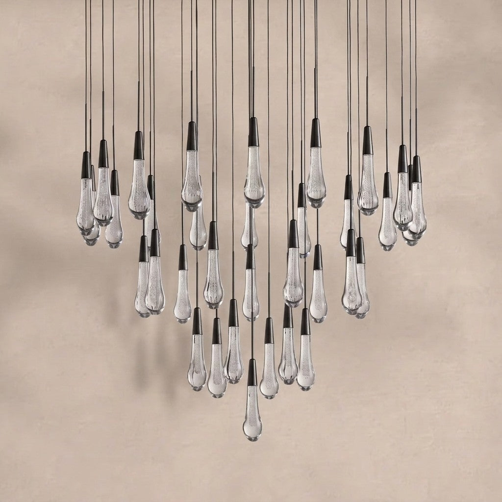 Solitaire Modern 17'' 24'' 36'' 58'' Round Chandelier Lighting