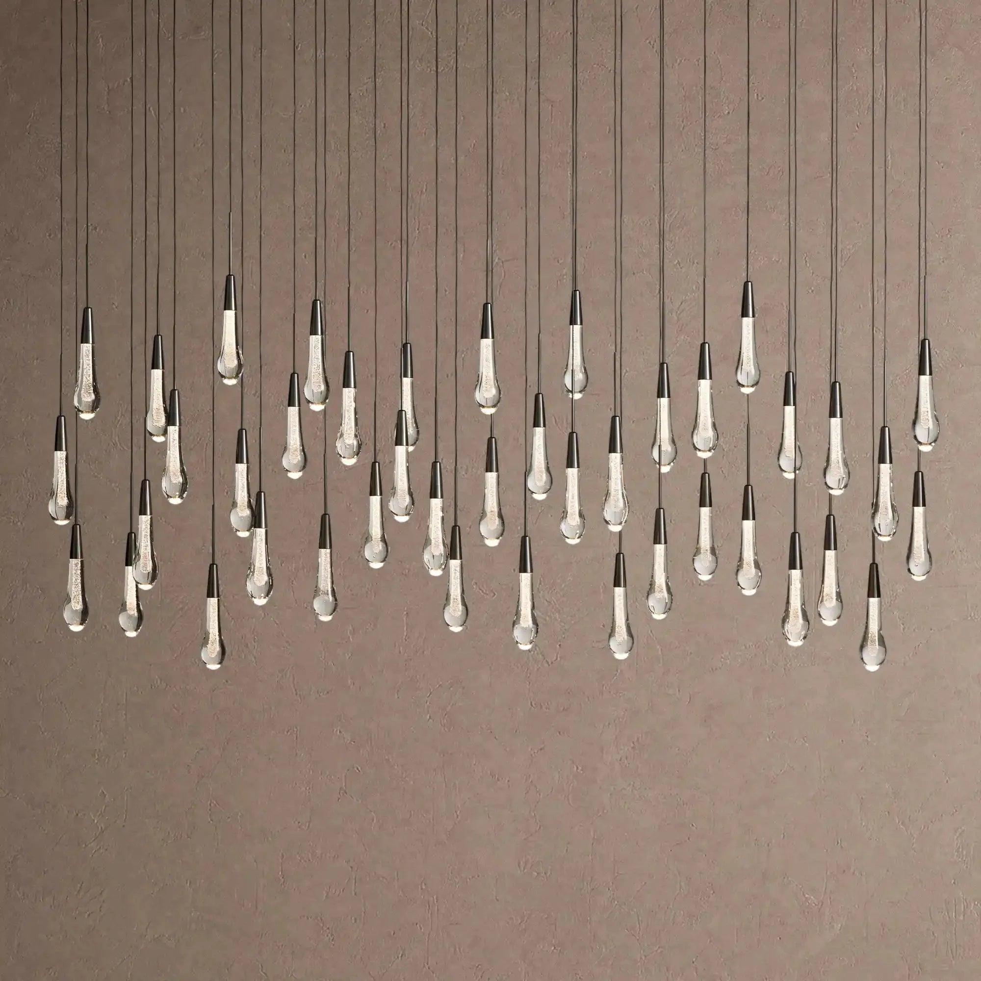 Soltaire Linear Chandelier - Raindrop Pendant Lighting