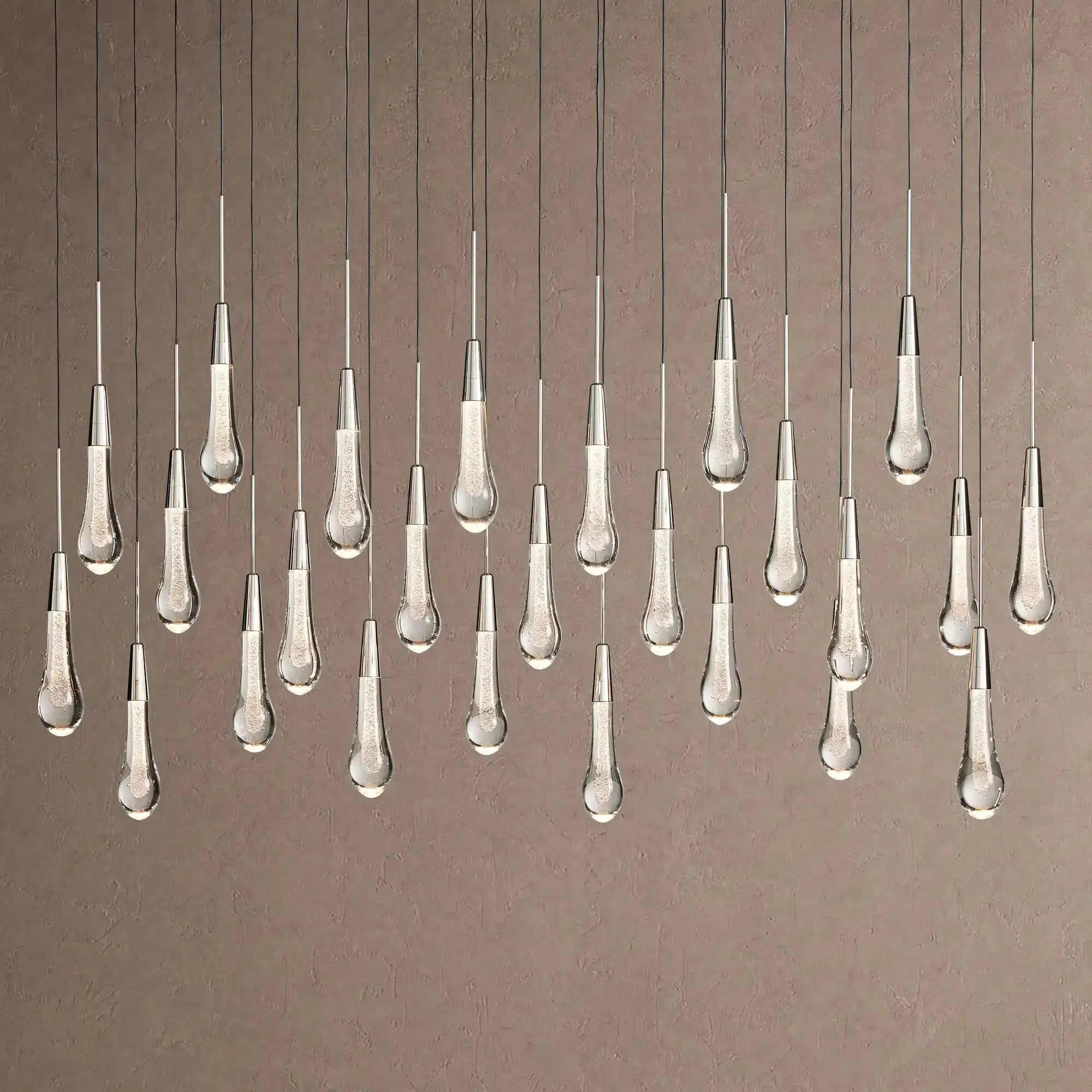 Soltaire Linear Chandelier - Raindrop Pendant Lighting