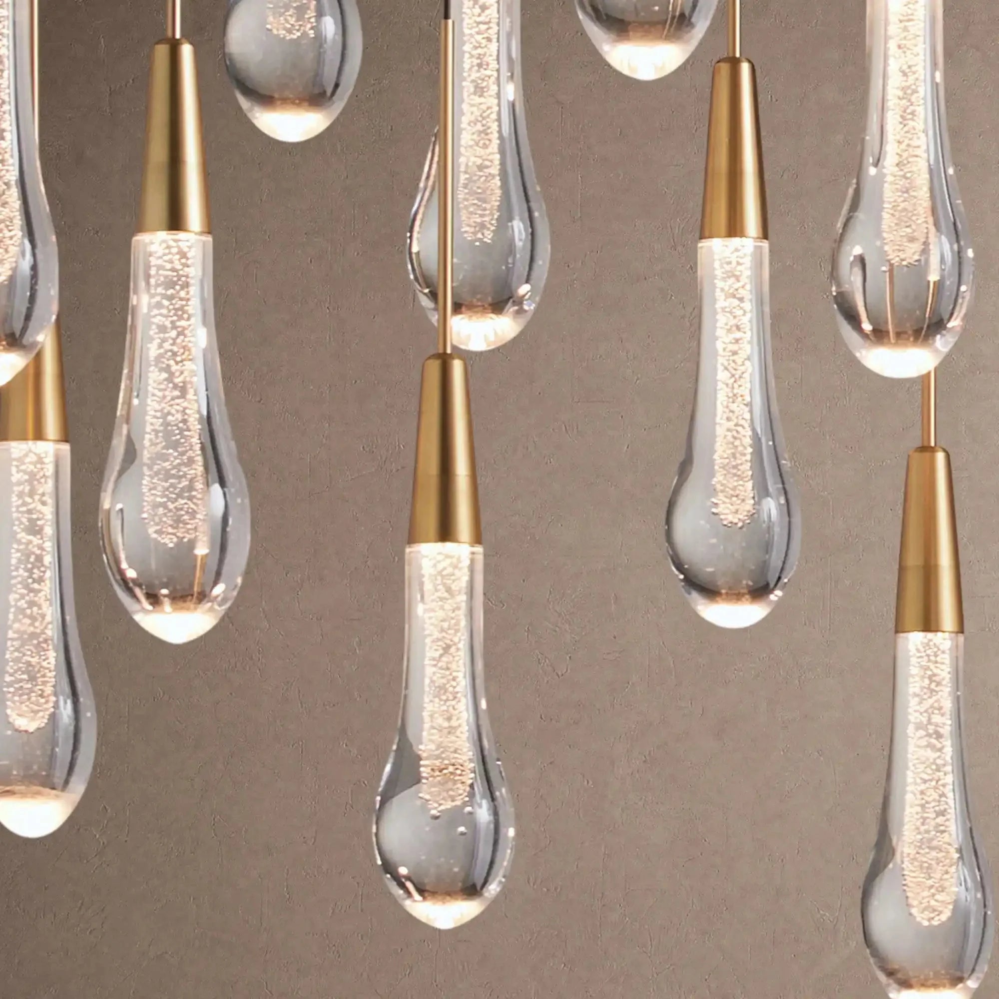 Soltaire Linear Chandelier - Raindrop Pendant Lighting