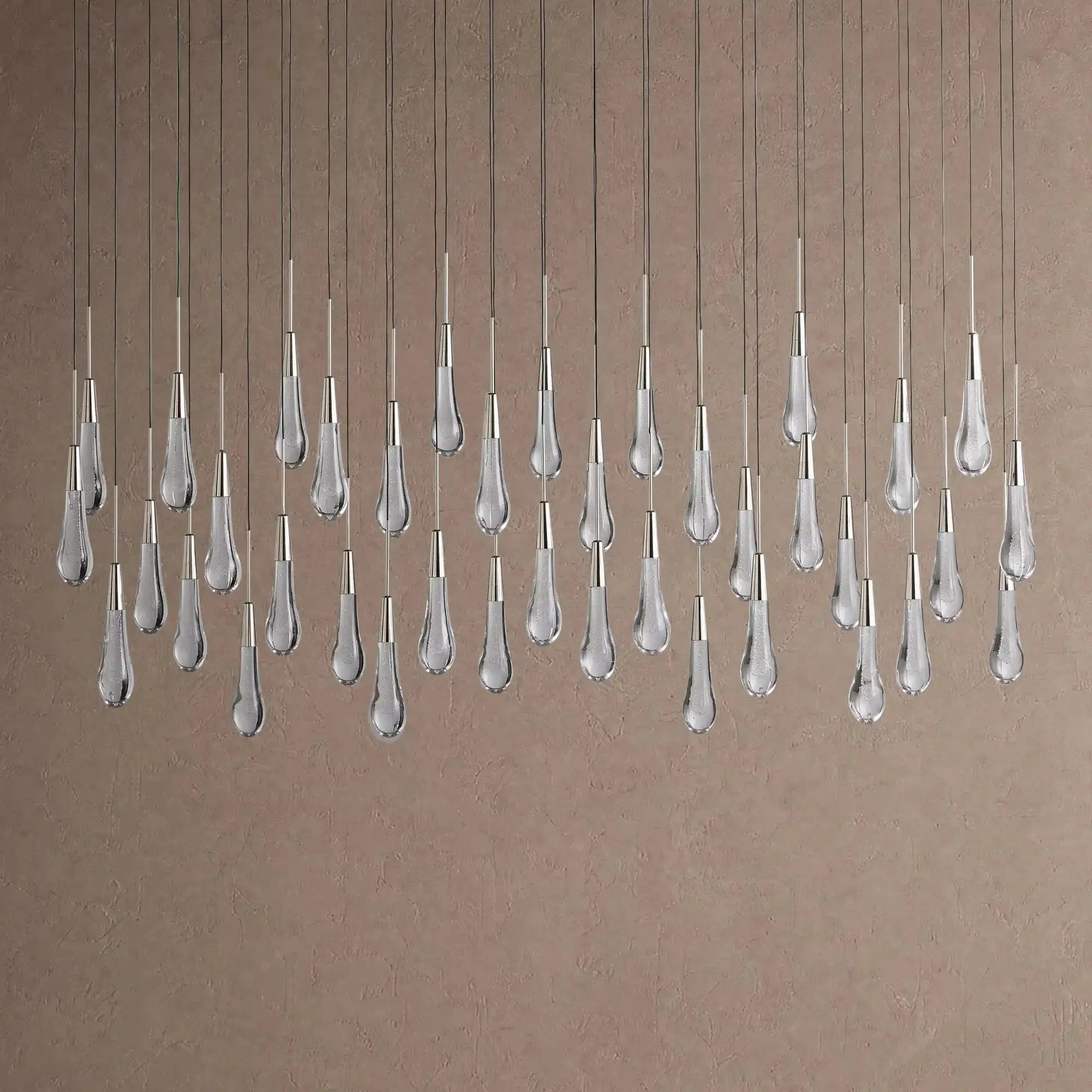 Soltaire Linear Chandelier - Raindrop Pendant Lighting