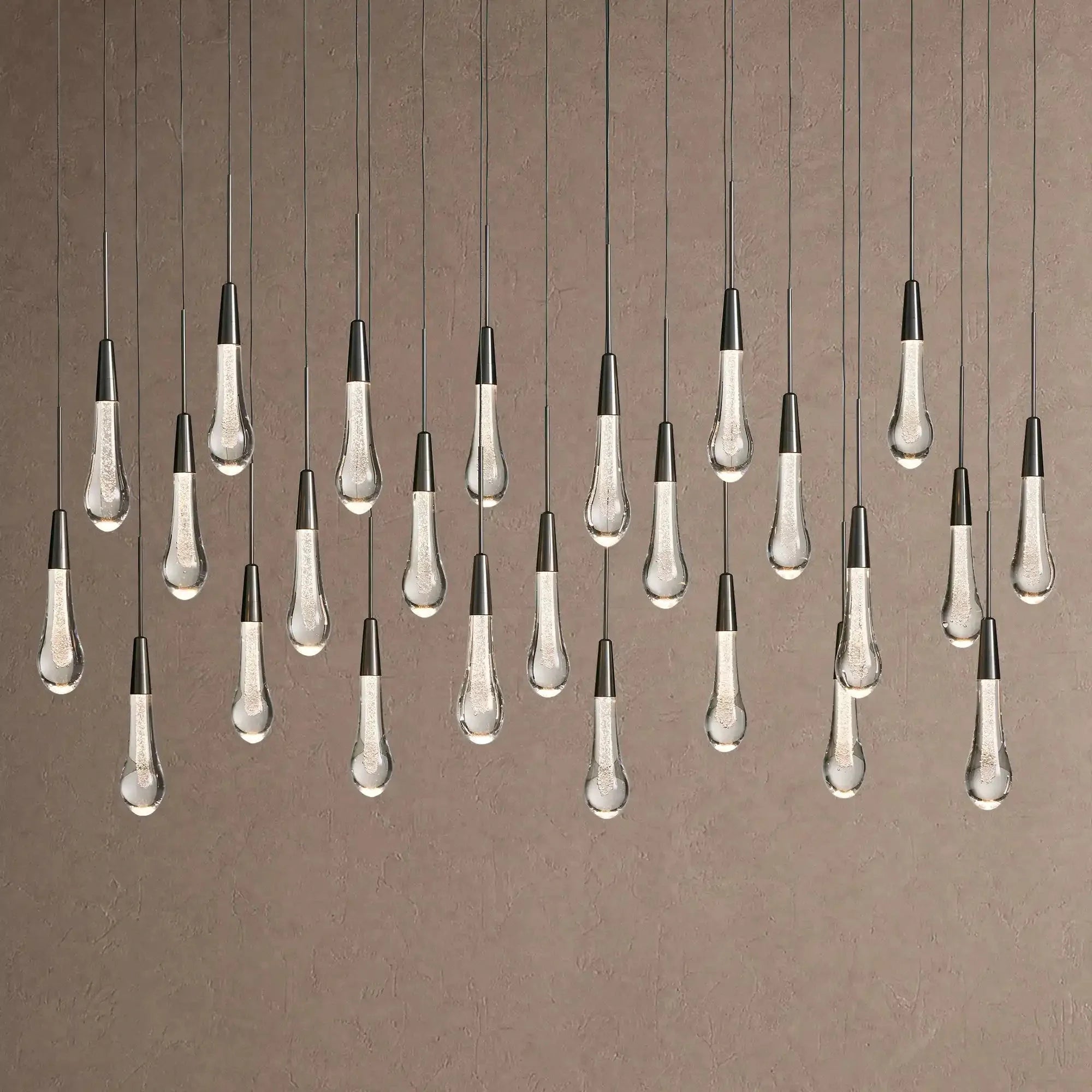 Soltaire Linear Chandelier - Raindrop Pendant Lighting