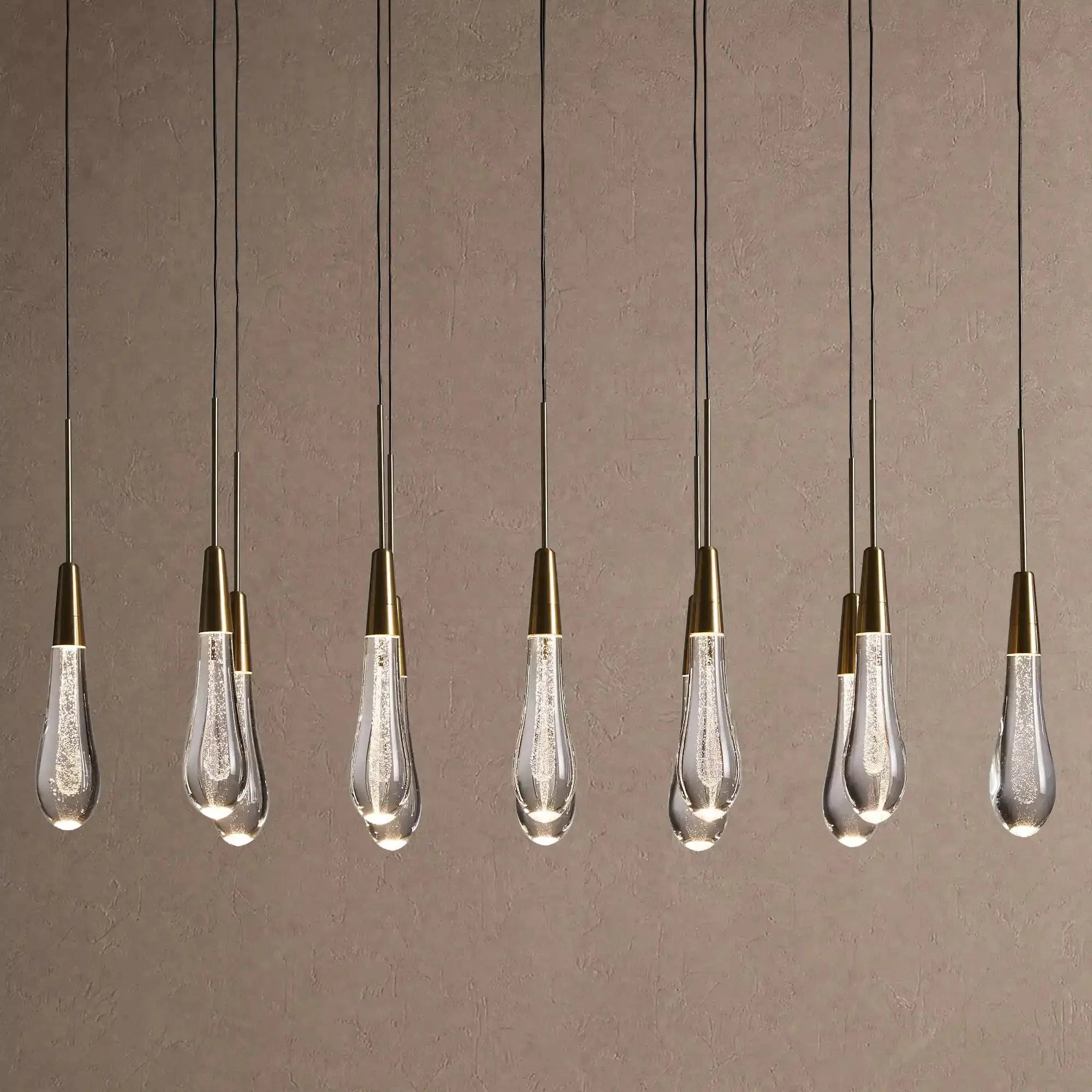 Soltaire Linear Chandelier - Raindrop Pendant Lighting