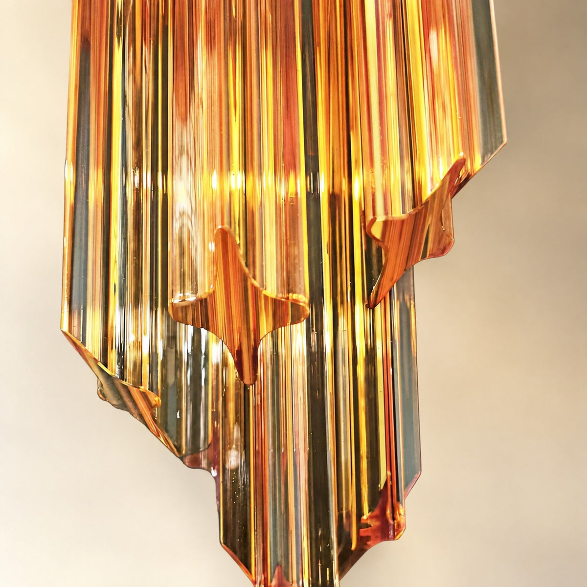 Spiral Prism Glass Chandelier