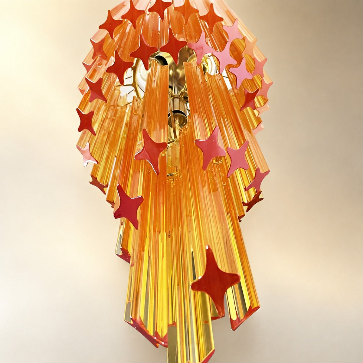 Spiral Prism Glass Chandelier