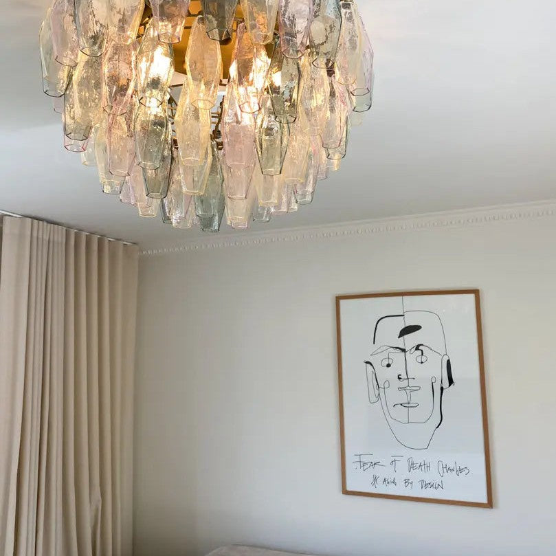Murano Chandelier – Poliedri – 84 glasses – Multi