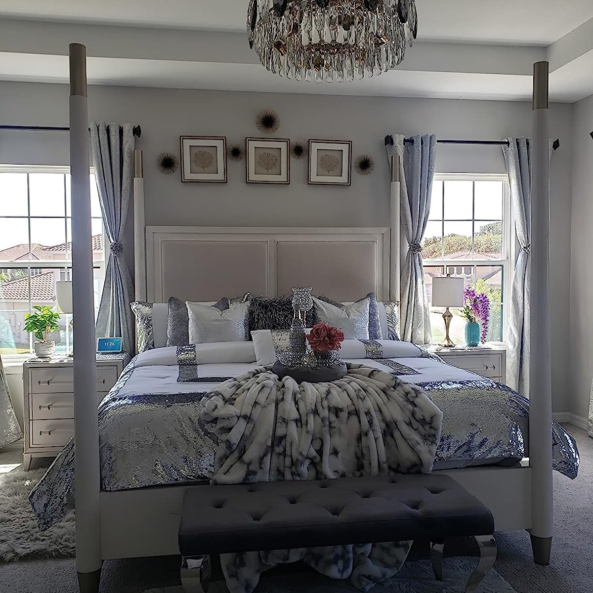 Luxurious K9 Crystal Chandelier in Brass/Silver Finish | Modern Ceiling Light Fixtures
