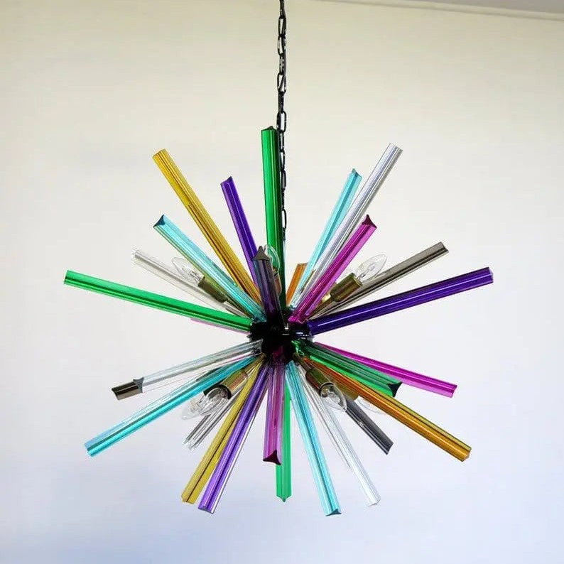 Murano Chandelier – Sputnik – 30 prisms – Multi