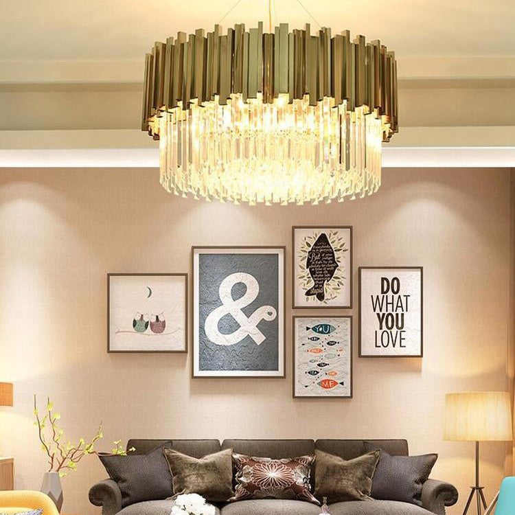 Elian Round Crystal Chandelier