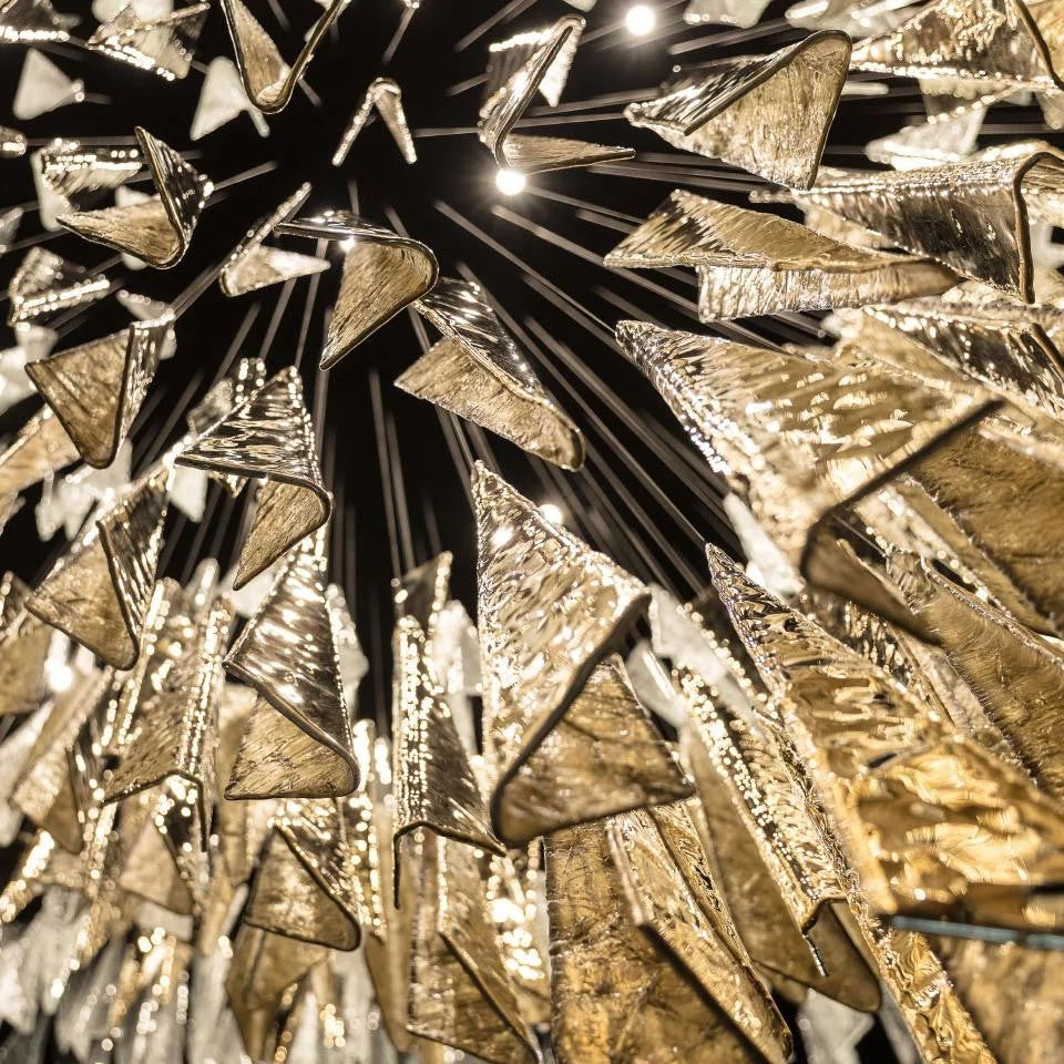 Galaxy Breeze Meteor Shower Crystal Spiral Chandelier