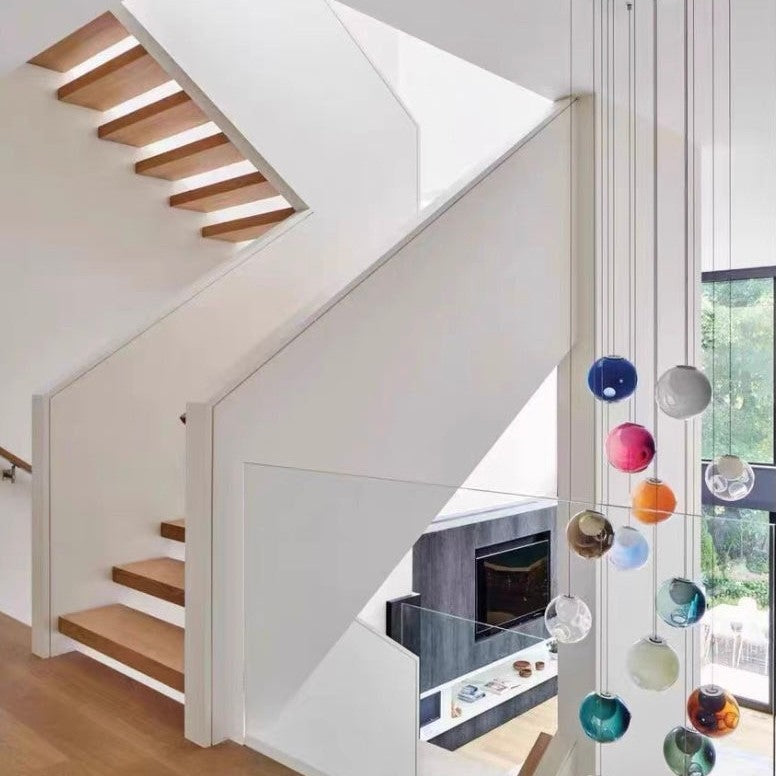Post Modern Gradient Colorful Ball Pendant Chandelier