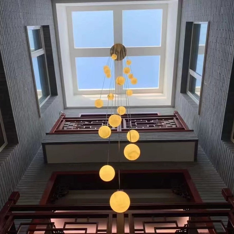 Alabaster Global Wavy Chandelier