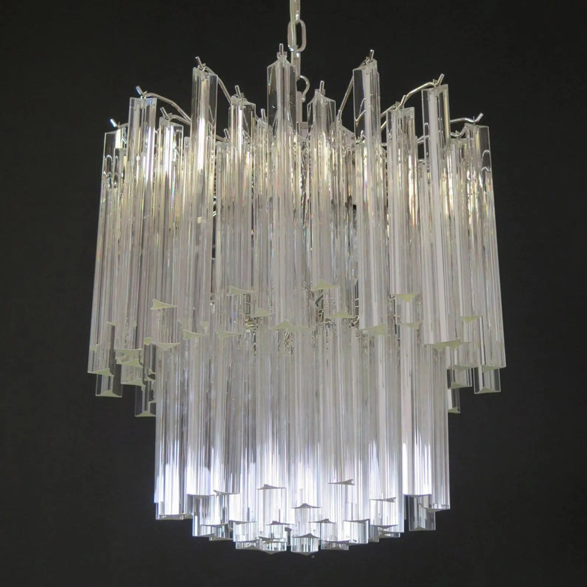 Murano Chandelier – Arianna -107 prisms – Transparent