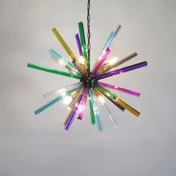 Murano Chandelier – Sputnik – 30 prisms – Multi