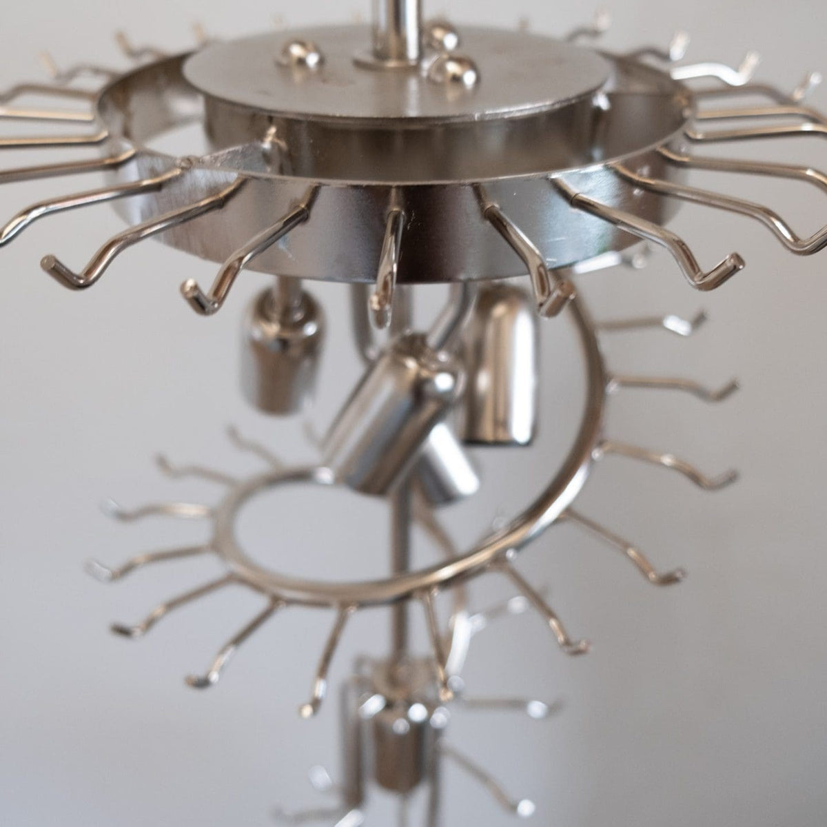 Murano Chandelier – Spiral – 54 prisms – Pink