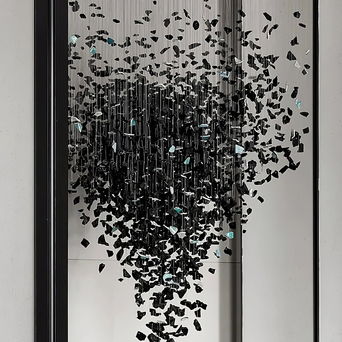 The Charcoal Halo LED Stone Crystal Chandelier