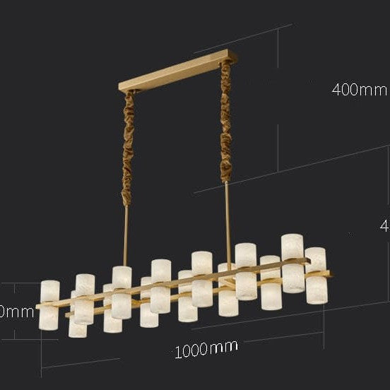 Alabaster Linear Chandelier