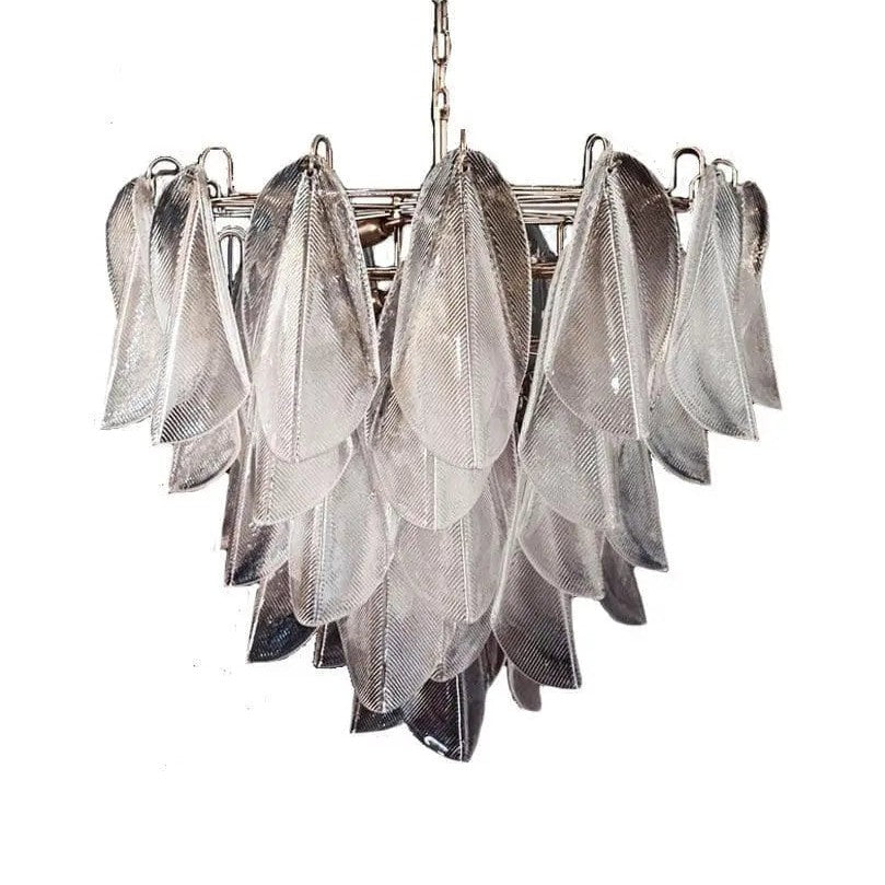 Murano Chandelier – Rondini – 57 glass leaves – Transparent