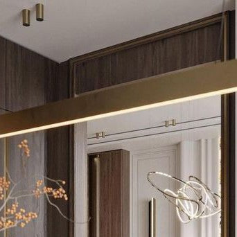 Nordic Minimalism Long Dining Table Pendant Light Antique Gold LED Creative Light Fixture For Kitchen Island/Bar
