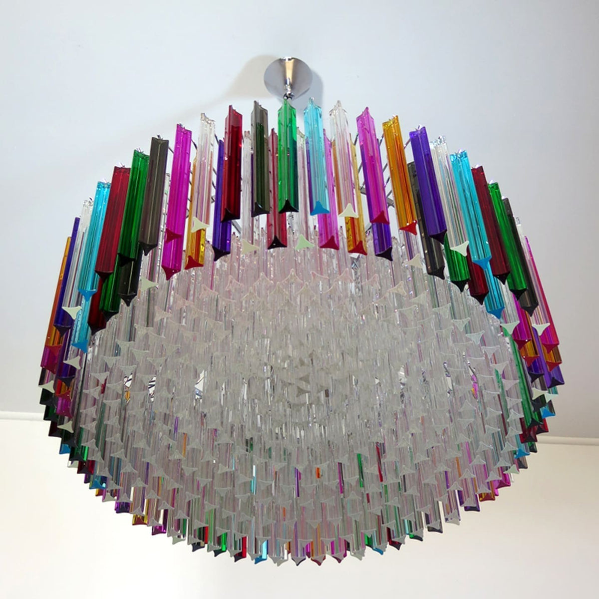 Murano Chandelier – Triedri Round – 391 prisms – Multi