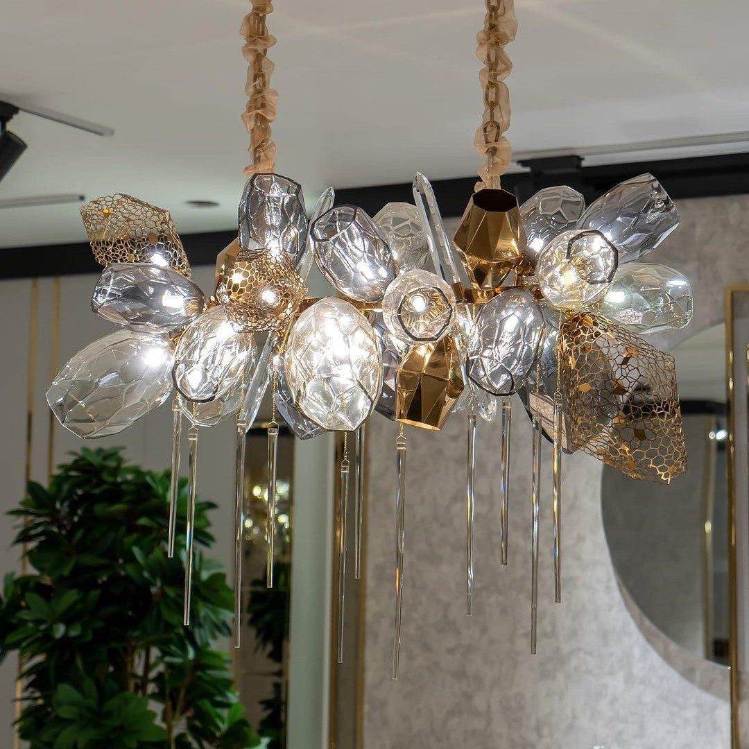 Modern Wine Glass Shape Chandelier Italian Light Luxury Light Fixture for Dining Room/Living Room